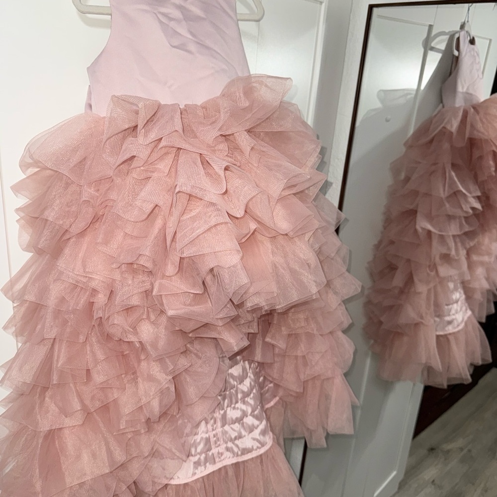 Pink Ruffled Kids Dress - Picture 5 of 6
